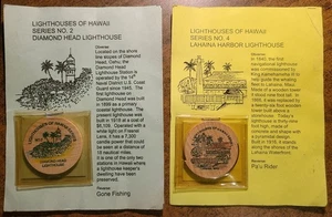 2003-2004 LOT 2x LIGHTHOUSES OF HAWAII, HONOLULU COIN CLUB, TOKEN WOODEN NICKEL - Picture 1 of 3