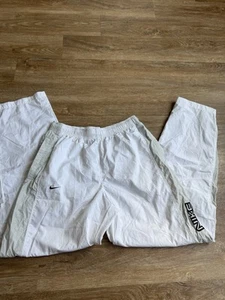 Nike Mens M Windbreaker Pants Sweatpants White Grey - Picture 1 of 4