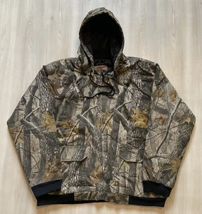 Vintage Game Winner Realtree Hardwoods Insulated Jacket W/ Snap Off Hood Sz 2XL - Picture 1 of 6