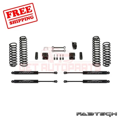 FABTECH 3" Sport System w/ Stealth Shocks 2007-17 for Jeep JK (4 Door) 4WD - Image 1 of 3