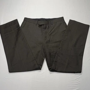 Pantalones de vestir Jos A Bank para hombre 100 % lana frente plano 34x32 marrón oscuro - Imagen 1 de 7