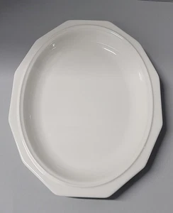 Pfaltzgraff tiefe ovale Servierplatte Heritage weiß 14" TOP - Bild 1 von 8