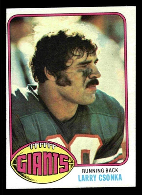 1976 Topps Larry Csonka (HOF) #437 - New York Giants - Image 1 of 2