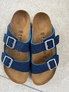 Birkenstock Arizona Rivet Double Face Blue Sandals Size UK9 EU43 - Picture 1 of 5