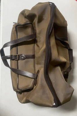 Vintage Polo Ralph Lauren Large Brown Coated Canvas & Duffel Bag Wheeled - Image 1 of 4