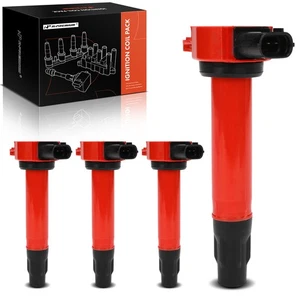 A-Premium 4x Red Ignition Coil for Mitsubishi Outlander Lancer Outlander Sport - Picture 1 of 9