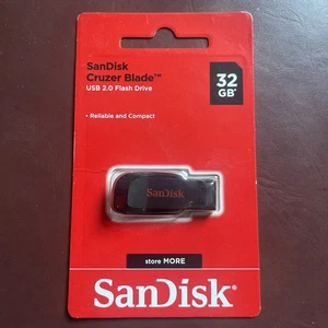 Clé USB SanDisk Cruzer Blade 32 Go 2.0 Flash Drive - Photo 1/2