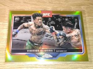 2025 Topps Chrome UFC Vinicius Oliveira Rookie RC Gold Refractor /50 #9 - Picture 1 of 3