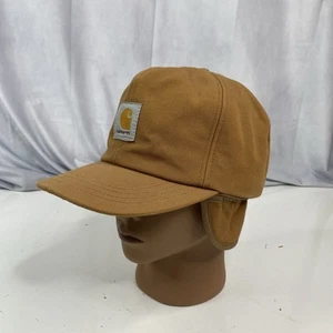 Vtg Carhartt A15 Winter Hat Ear Flap Insulated Canvas Sz M Made In USA Cap Lined - Picture 1 of 10