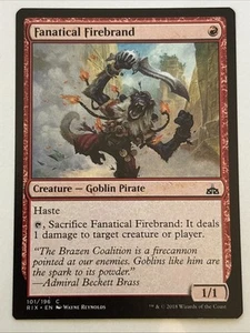 MTG Rivals of Ixalan Fanatical Firebrand 101/196 LP - Picture 1 of 2