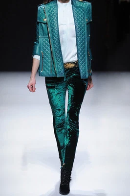 $4500 BALMAIN FABERGE RARE OMG AMAZING RUNWAY VELVET PANTS FR 36 US 4 I LOVE IT - Image 1 of 4