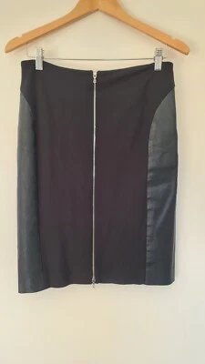 Willow Black Leather Skirt Sz 10 - image 1 of 4