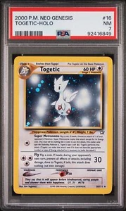 Pokemon [Wizards Of The Coast] Neo Genesis Holo Card #16 Togetic PSA  7 - Picture 1 of 2
