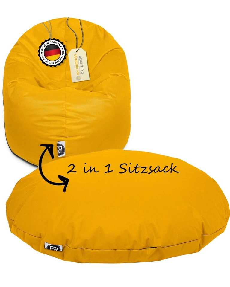 Patchhome 2  Varianten in 1 Sitzsack Sitzkissen Beanbag Gamer Kissen Tobekissen  - Bild 1 von 1
