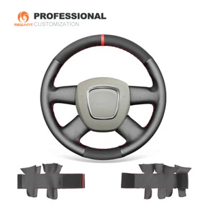 Suede Leather Car Steering Wheel Cover for Audi A4 B7 B8 A6 C6 Q5 2008-2012 Q7 - Imagen 1 de 10