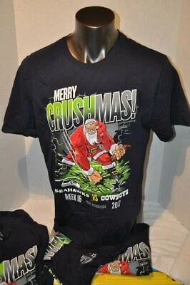 Camiseta Dallas Cowboys Merry Crushmas Día del Juego Seahawks semana 16 17 tallas para hombre   Foto 1 de 4