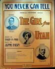 You Never Can Tell Sheet Music The Girl From Utah 1914 Harry D Smith