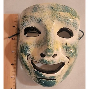 Ceramic Painted Mardi Gras Hanging Wall Mask - Picture 1 of 2