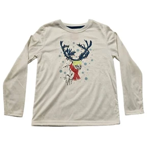 Cat & Jack Kid’s (Sz S 6/7) Deer Snowflakes Check Pajamas Winter Christmas - Picture 1 of 4