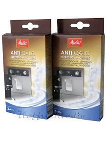 93,44€/1 kg 2 x Melitta Entkalker ANTI CALC Espresso für 4 Entkalkungsvorgänge - Bild 1 von 1