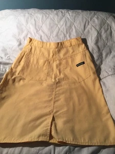 Vintage Yellow ANNE KLEIN Zippered Pencil Knee Length Wear To Work Skirt - Picture 1 of 4