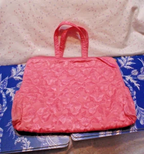 VTG. Oscar de la Renta PINK cosmetic ZIP CLOSE travel bag WITH HANDLES - Picture 1 of 3