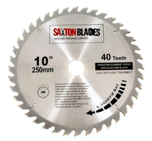 Saxton TCT Circular Blade 255mm x 40T