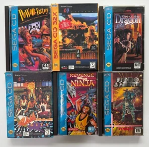 6 SEGA CD Games Lot – CIB, Boxed, Robo Aleste, Supreme Warrior, Retro, Authentic - Afbeelding 1 van 4