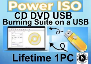 Power ISO CD DVD USB Burning Suite USB Flash Drive - Picture 1 of 1
