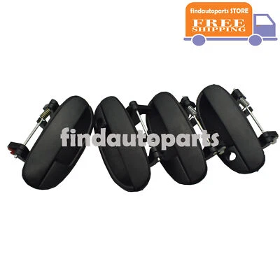 Manijas de puerta exteriores negras delanteras + traseras izquierda + derecha 4 piezas para Daewoo Lanos 95-2002 Foto 1 de 4