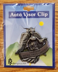 Daughter Please Drive Carefully Guardian Angel Visor Clip New Driver - Picture 1 of 1