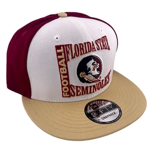 New Era Florida State Seminoles Retro Logo Maroon/White Tan 9FIFTY Snapback Hat - Picture 1 of 7