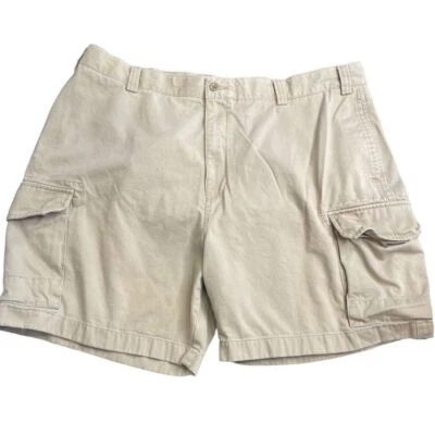 Vintage Nautica 90s Clipper Relaxed Fit Cargo Shorts Men 46 (43x7) Khaki Cotton - Image 1 of 4