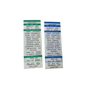 Beatles Fest Tickets 32nd Annual Secaucus NJ 2006 April 2 and March 31 - Picture 1 of 6