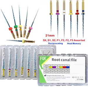 6pc Dental Endo Files Engine Use Rotary NITI Reciprocate Root Canal SX-F3 21MM - Picture 1 of 13
