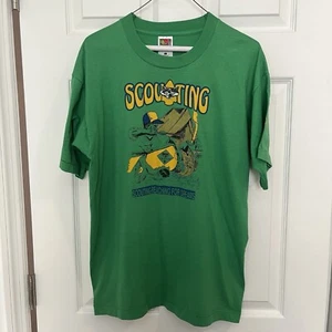 Camiseta De Colección Cub Scouts Años 90 1996 Puntada Única Campamento Día Grande Verde Camping Lobo - Imagen 1 de 7