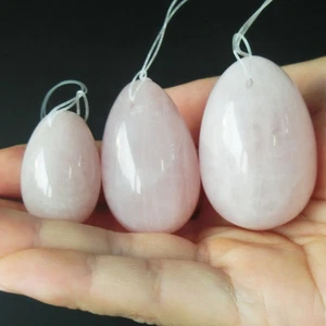 3pcs/set Kegel Exercise Egg Stone High Quality Drilled Natural Yoni Crystal Gem - Picture 1 of 8
