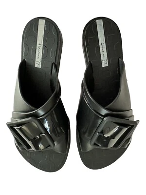 Ipanema Womens Sandals Slides Sz 6 Black Buckle X Strap 26292-20766 - Image 1 of 4