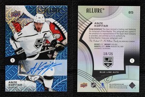 2021-22 Upper Deck Allure Blue Line Auto /35 Anze Kopitar #85 Auto