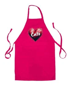 Love Heart Cats - Unisex Kids Apron - Cat Siamese Pet Pets Love Cat Lady Mum - Picture 1 of 9
