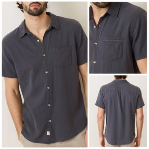 Marine Layer Herren Stretch Selvage SS Hemd Größe Marge India Ink Freizeit ethisch - Bild 1 von 11