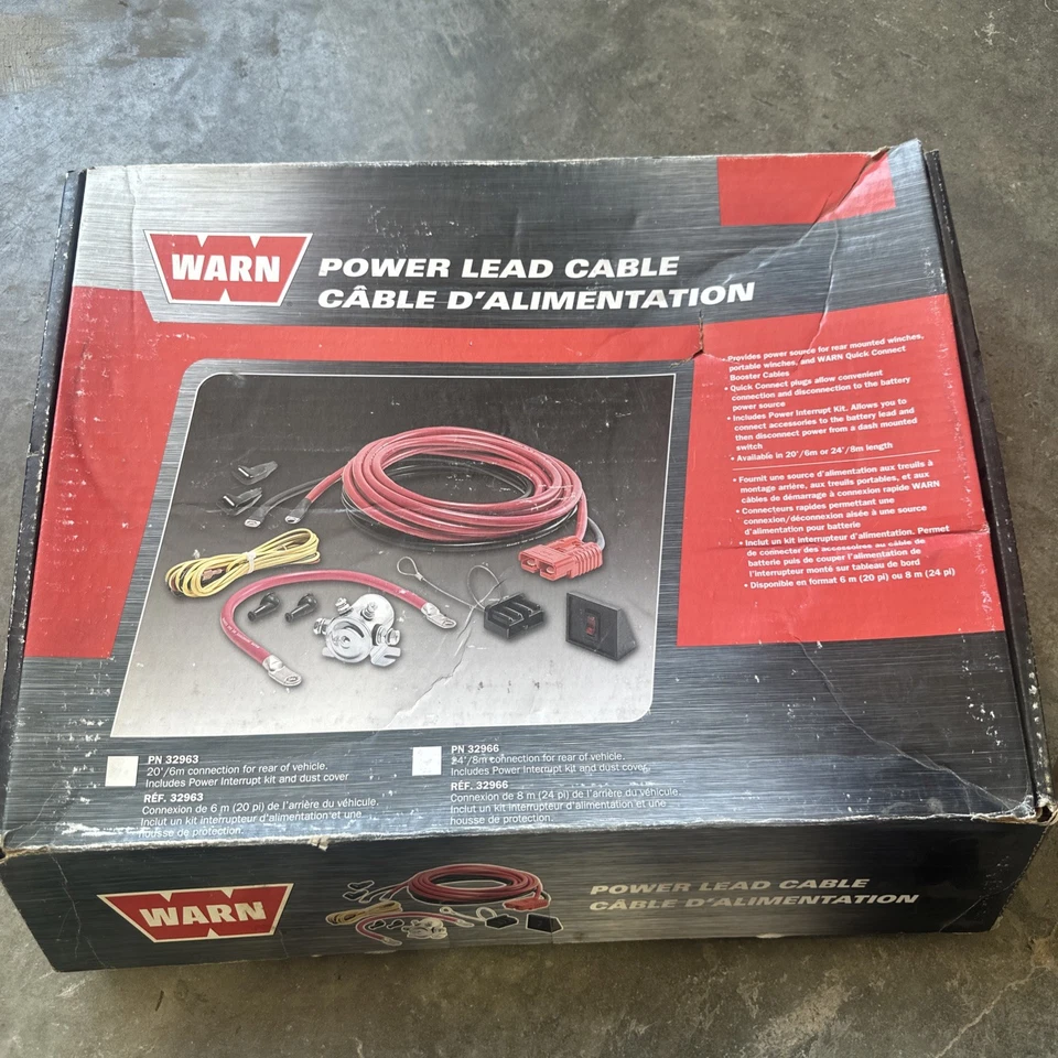 WARN 32966 Winch Carrier Receiver Hitch Rear Wire 24' Cable 175 amp Multi Mount - Image 1 of 4