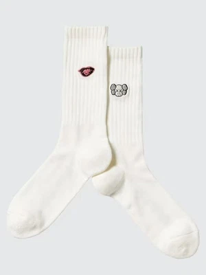 Uniqlo x KAWS x Andy Warhol UT Socks Cream White UK 8-11 - Image 1 of 4
