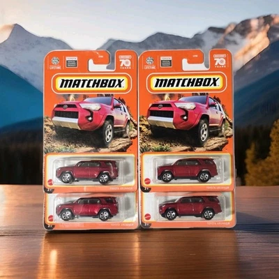 2023 Matchbox 70 Years '18 Toyota 4Runner Dark Red Metallic Lot Of 4 Off Road - Image 1 of 4