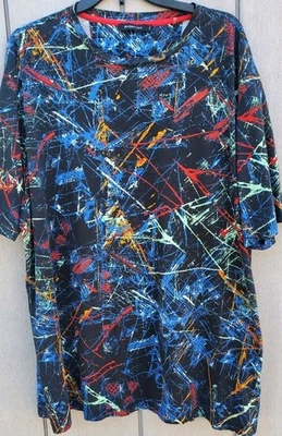 BUGATCHI Mens Causal Pullover Black Multicolored Paint Splatters Size XXL - Image 1 of 4