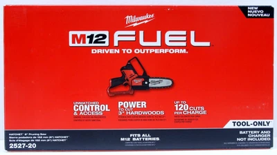 全新 Milwaukee 2527-20 M12 燃料帽 6 英寸修剪锯 无刷条和链条 — 第 1/4 张图片
