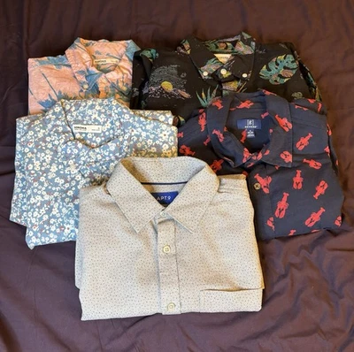 Men’s Short Sleeve Button Up Shirt Lot Of 5 Small/Medium Sonoma Apt. 9 George - Image 1 of 4