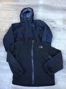 The North Face Boys Hyvent  3-in-1 Boys Jacket Coat XS (6) Black All Weather - Picture 1 of 14
