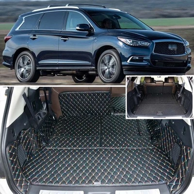 适用于英菲尼迪 QX60 2013 - 18 黑色后后备箱盖工装垫座椅和地板保护 — 第 1/4 张图片