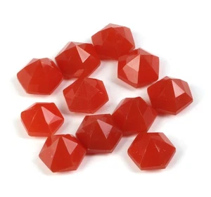 Natural Loose Gemstone Red Onyx Hexagon Cut Faceted For Making All Type Jewelry - Picture 1 of 20